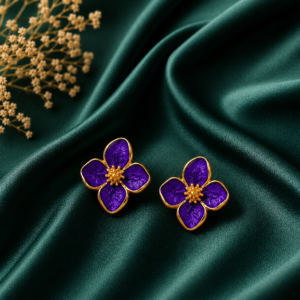 Royal Violet Bloom Earrings