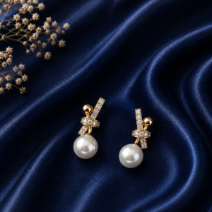 Pearl Luxe Crystal Studs