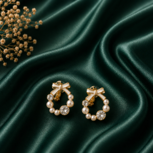 Pearl Bow Luxe Earrings
